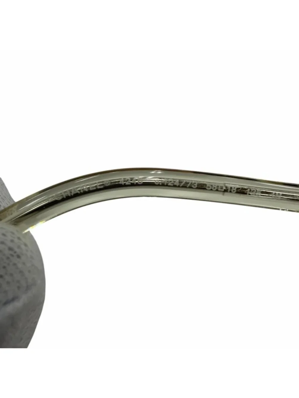 Chanel CC Logo Round Chain Glass Cord Sunglasses Silver Brown Demo Lens Eyewear
